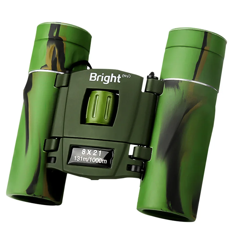 

Binoculars 8x21 Mini Army Green Camouflage High Power HD Outdoor Sightseeing Travel Small Portable Telescope