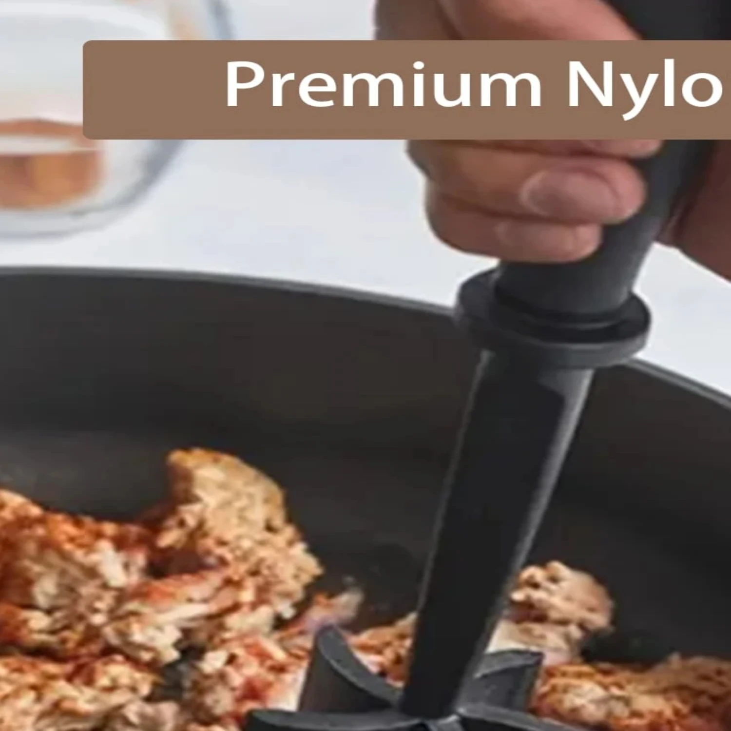 1pc Meat Chopper Heat Resistant Pulverizer Suitable  Hamburger Meat Ground Beef Smasher Shredder Meat Masher Grinder 6