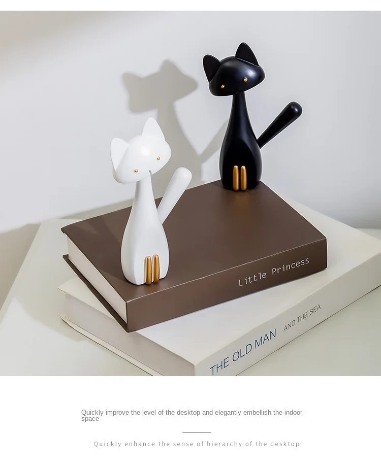 Simple Cat Resin Statue