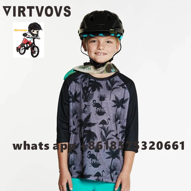 Kids Downhill Jersey Ciclismo Mtb Off Road Dh Motorcycle Teenager Jersey Tshirt Bmx Children Balance Car Motorcycle Gear 2023 4