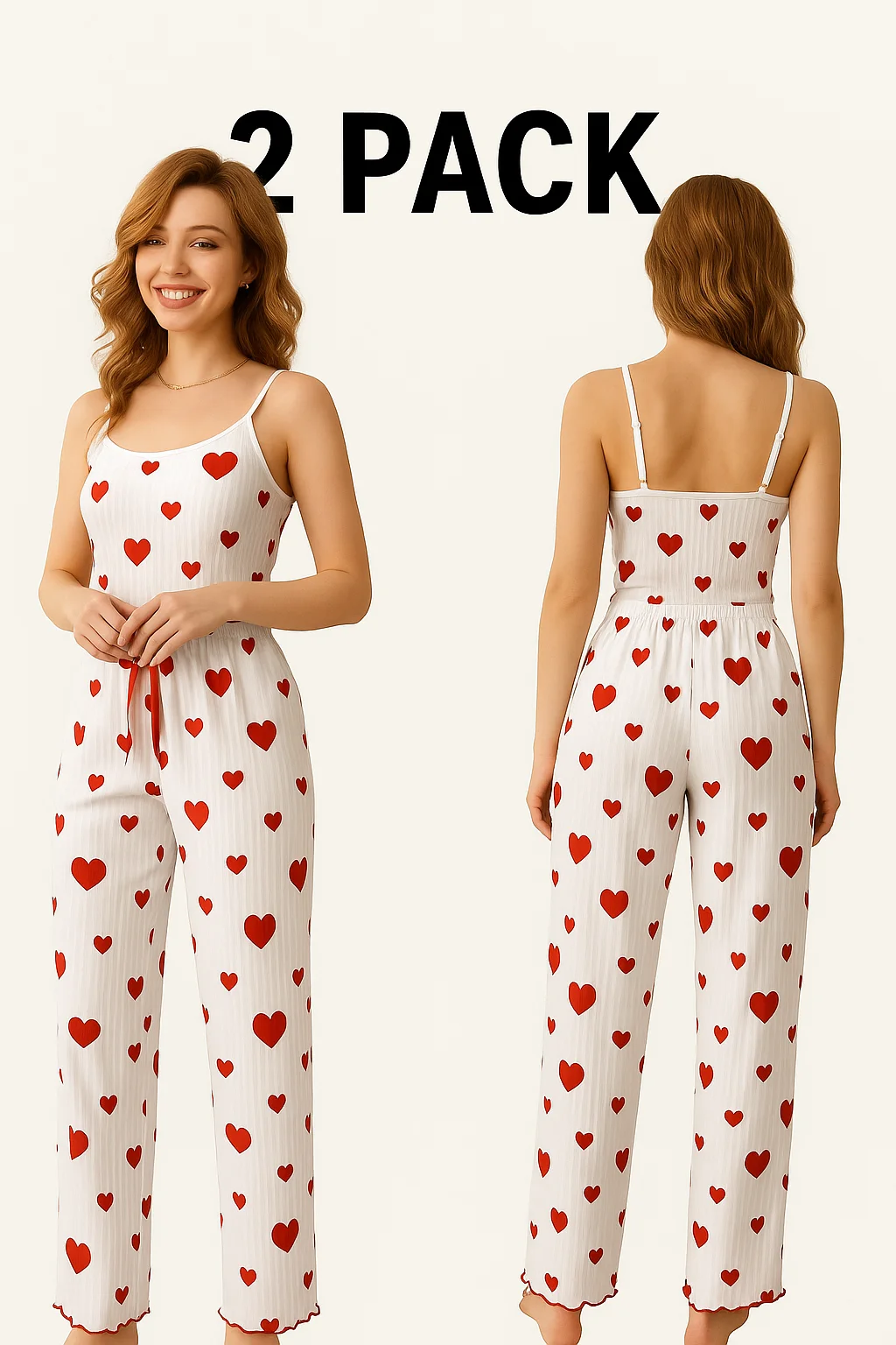 Women pajamas plus size pajamas set 2 piece short vest + trouser