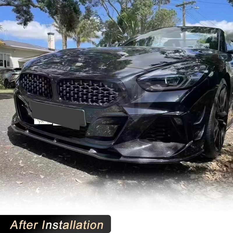 AME MOTORSPORT Carbon Fiber Z4 G29 Front Splitter Lip for BMW Z4 M40i M Sport Convertible 2-Door 2019-2020 main image 0