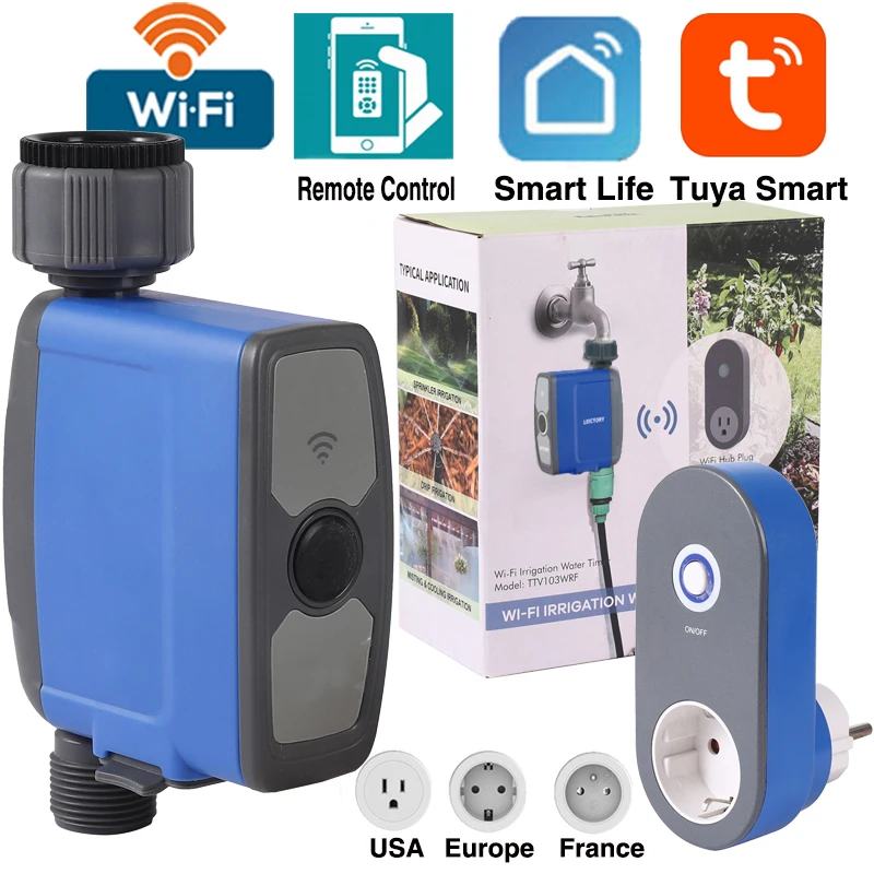 

WIFI Tuya Smart Home Garden Automatic Watering Timer Rain Sensor Irrigation Sprinkler
