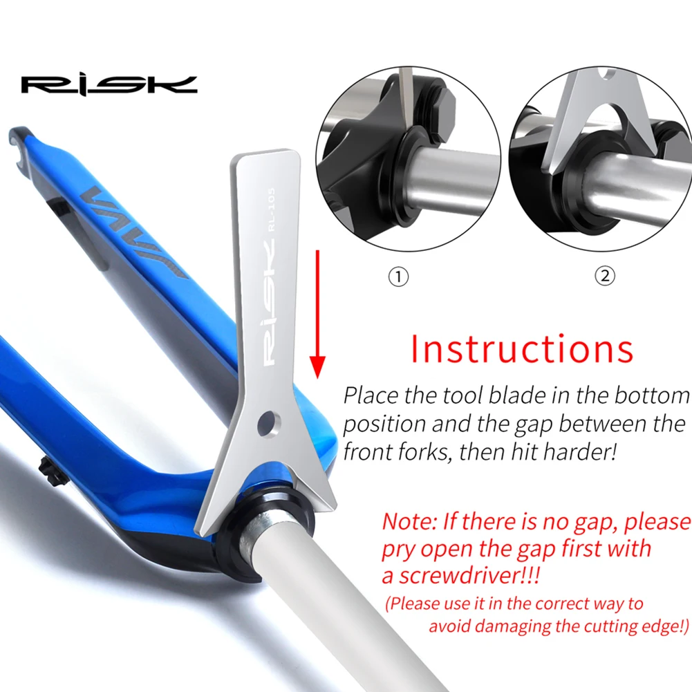 Fahrrad Headset Cup Removal Tool – Für 1-1/8, 1-1/4 & 1-1/2 Zoll | Edelstahl, 31 Cm Lang | Reparaturwerkzeug Für MTB