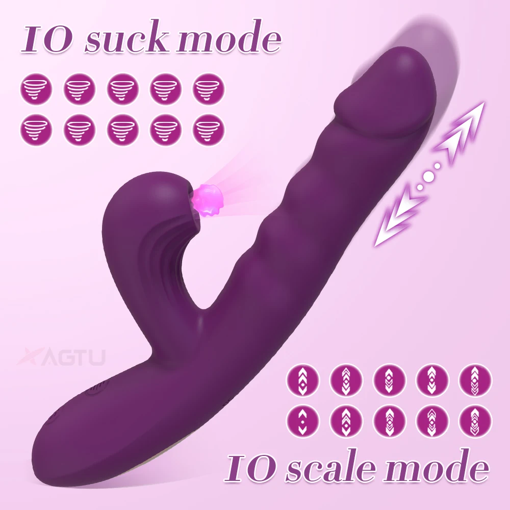 Powerful Thrusting Sucking Vibrator Female Sucker Clitoris Stimulator G Spot Dildo Massager Adult Goods Sex To_voghion.com