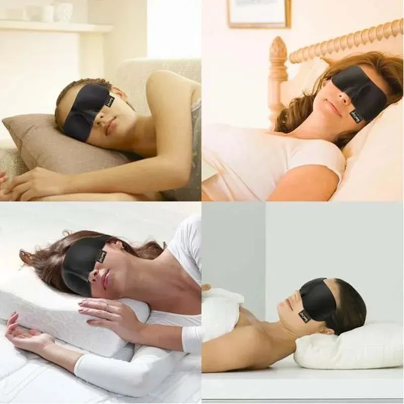 Eye Mask Eye Patch 3D Sleep Mask Natural Sleeping Eye Mask Eyeshade Cover Shade Eye Patch Women Men Soft Portable Blindfold Travel Eyepatch 1Pcs