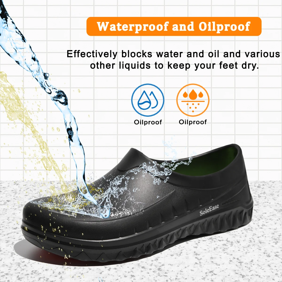Professional Chef Shoes for Men, Lightweight EVA Anti-slip Work Shoes, Comfortable Low-top Casual Shoes for Home and Daily Wear,