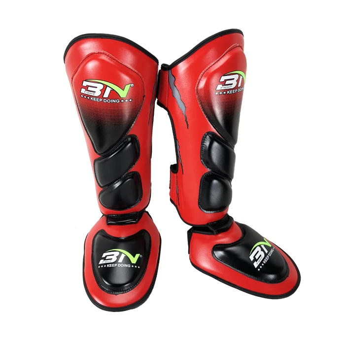 Kids/Adults Muay Thai Sparring MMA Boxing Shin Guards W/Insteps Foot Leg Protectors Kickboxing Ankle Support Training Gear dEO