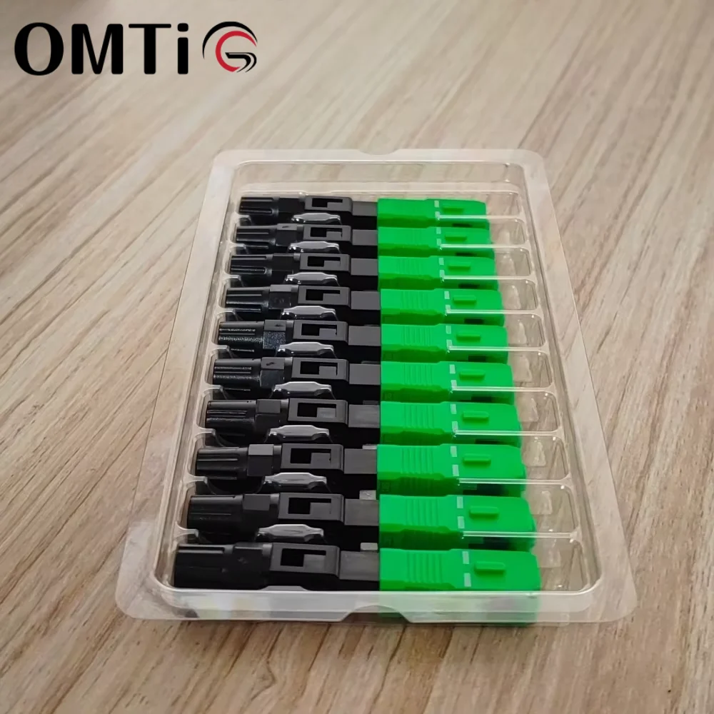 OMTiG Original FTTH SC APC Quick Connector Cold Splice Easy to Use Fiber Covered Cable Optical Fast fiber optic adapter fiber optic patch cable