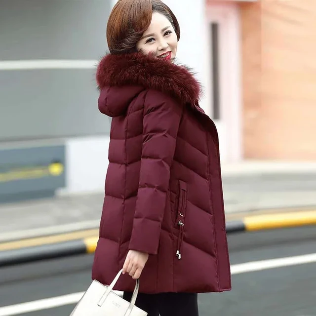 Short Winter Coats Ladies - 2023 Autumn Winter Middle-aged Lady Hooded  Short - Aliexpress