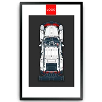 wall mount display for LEGO Technic Porsche 911 RSR-Display Wall only, no model included (42096 wall display) 2