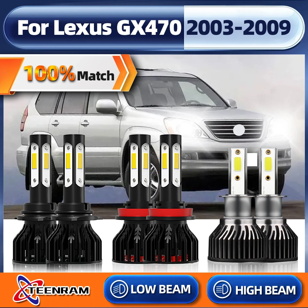 

9005 HB3 H11 Led Headlight Bulbs Car Headlamp H3 Auto Fog Light 6000K 12V For Lexus GX470 2003 2004 2005 2006 2007 2008 2009