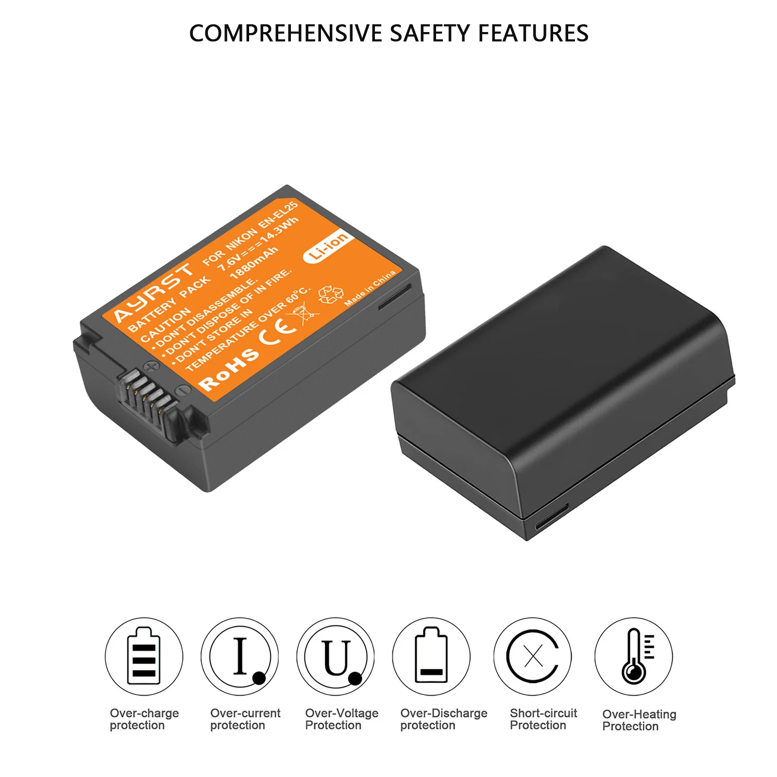 1880mAh EN-EL25 EN EL25 Replacement Battery For Nikon Z30