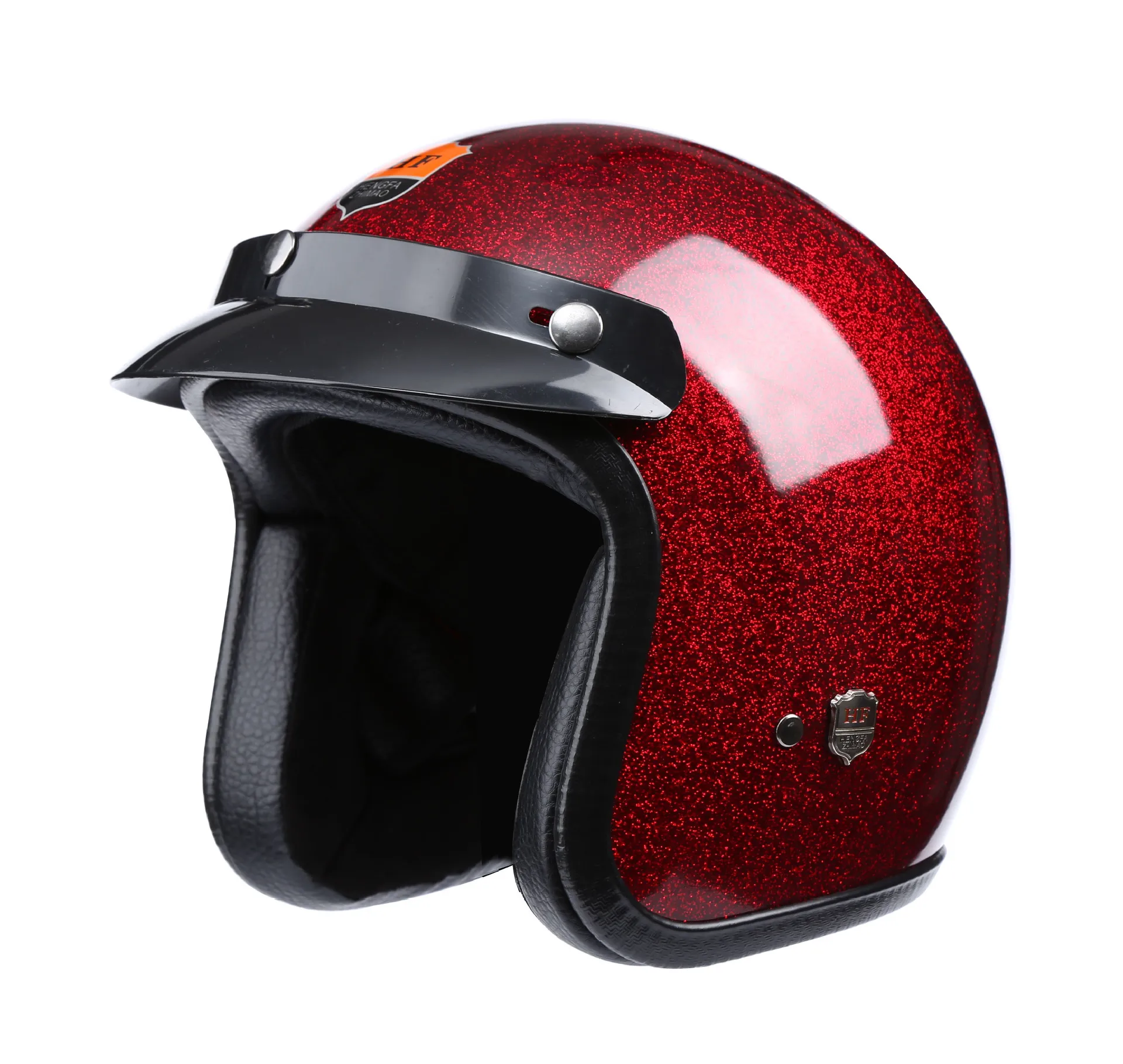 Retro Halbschalenhelm Vintage Motorrad Jethelm DOT ECE Zugelassener