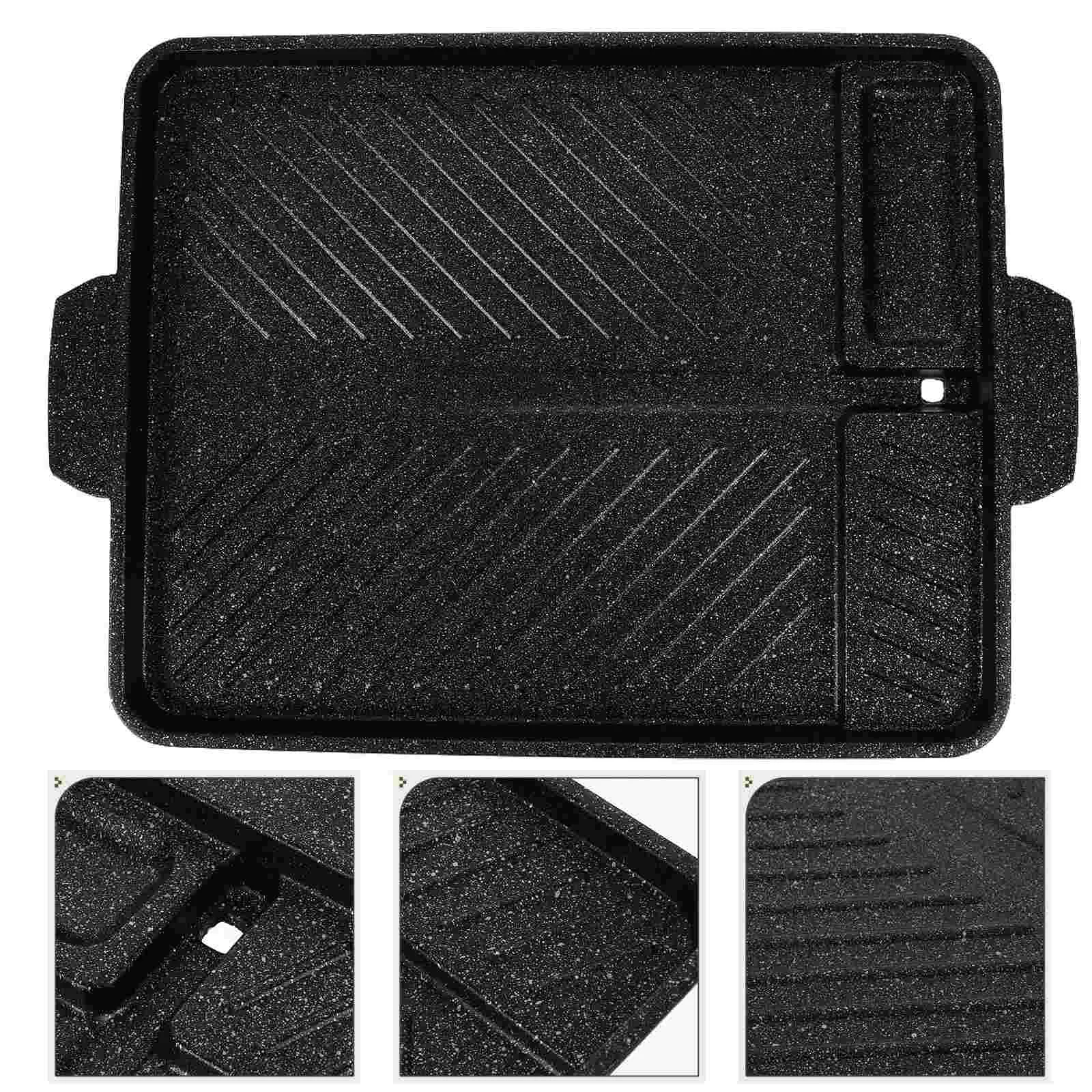 

Grill Pan for Camping Household BBQ Pan Vegetable Meat Grill Pan Practical Grill Tray