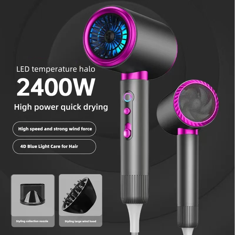 

Hot Selling High-Speed Hair Dryer 2400W High-Power Silent Constant Temperature Hair Care Home Hair Salon Hammer Hair Dryer