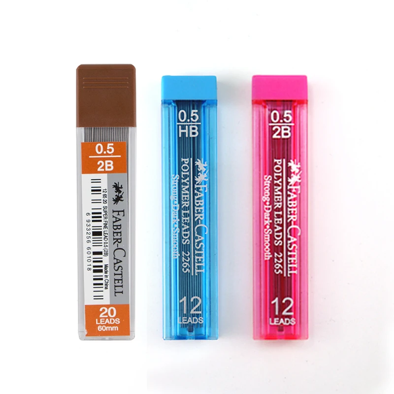 Faber Castell 2B/HB 0.5mm Automatic Mechanical Pencil Leads Automatic Pencil Lead Core Refill Sketching Drawing Stationery 6