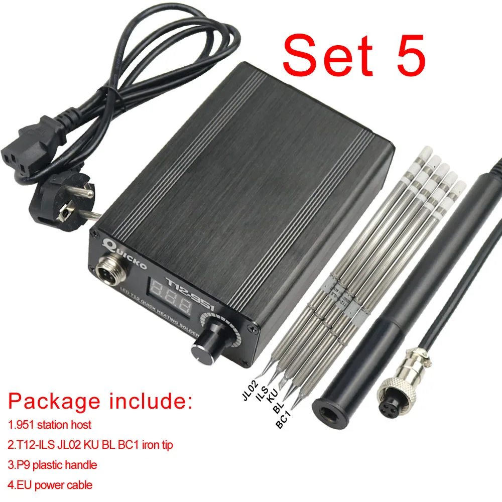 Manico Saldatore DSK T12-D Con Punta T12-K - 75W, Silicone, Ricambio Stazione Saldatura