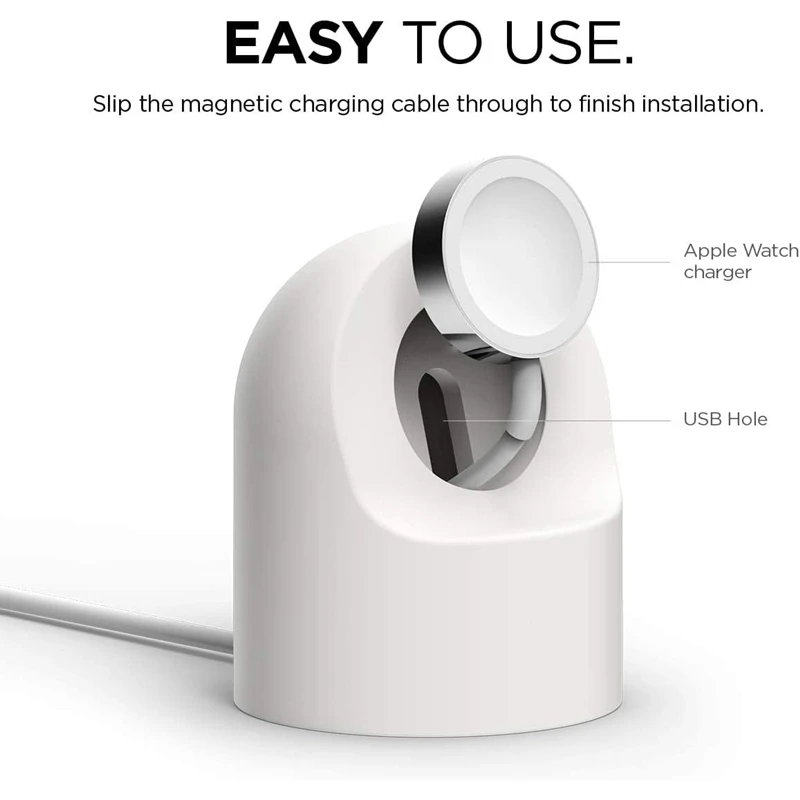 Charger Stand For Apple Watch Series 9 8 Ultra 7 6 5 SE 4 3 2 Charger Dock Station Silicone Bracket Iwatch Charging Cable Holder