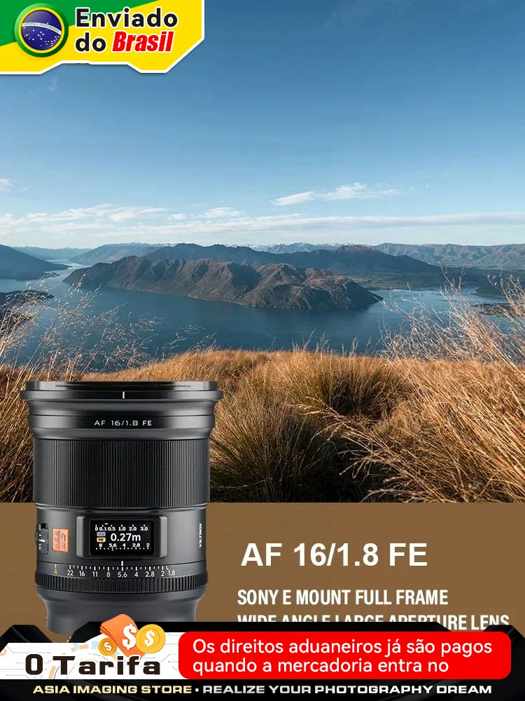 Camera Lens Viltrox AF 16mm F1.8 FE Full Frame Mirrorless Wide Angle Fisheye Lens For Sony E ZVE10 A7IV A7SIII 16 1.8