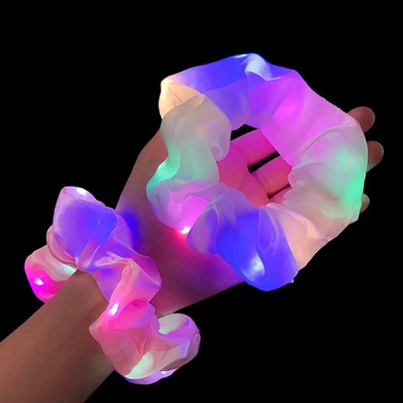 LED Glow-in-the-dark Sausage Headband Hair accessories for Girl's Ponytail Headpiece Fancy Ideas