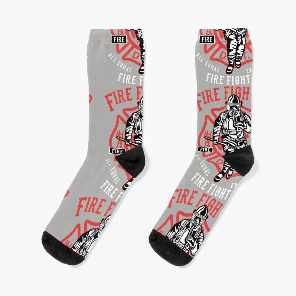 firefighter Socks basketball floor Socks Male Women's red fire department badge men women socks firefighter windproof beautiful suitable for all seasons dressing gifts