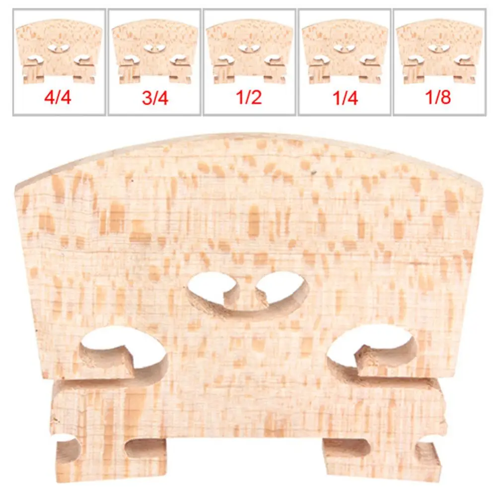 Maple Wood Regular Acoustic Violin Bridge with 1/8 & 1/4 & 1/2 & 3/4 & 4/4 Optional Sizes Durable Violin Bridge violin bridge 4 4 3 4 1 2 1 4 1 8 baroque violin bridge standard maple wood bridge violin use