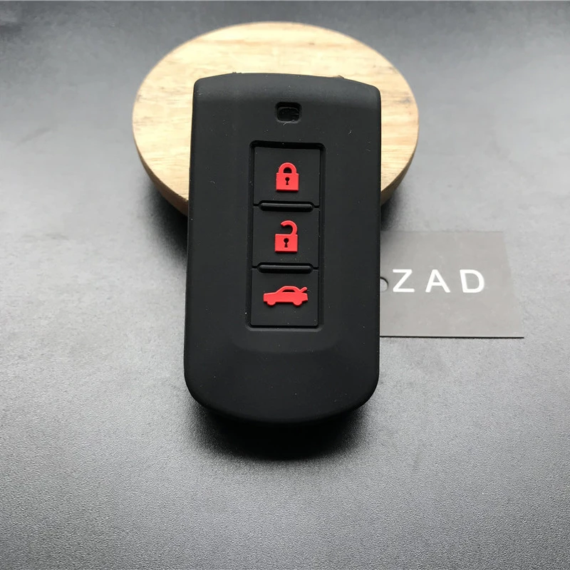 Per Msubishi L200 ASX Outlander Eclipse Cross Pajero Sport Lancer 2 Pulsanti Custodia Per Chiave Remota In Silicone Custodia Protettiva - Foto 7