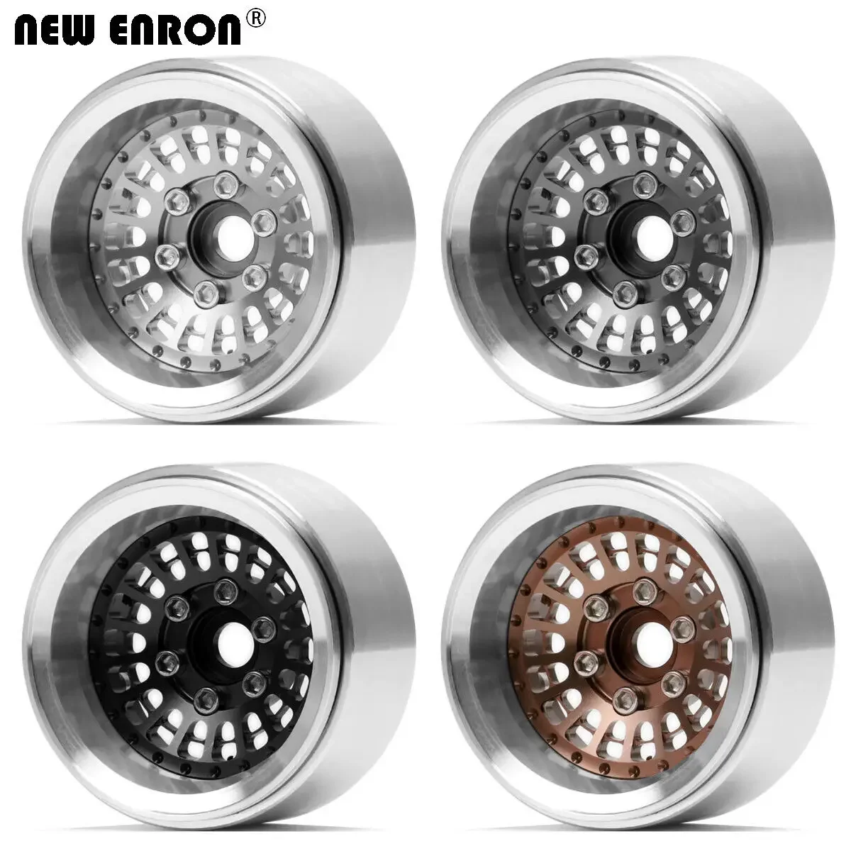 

NEW ENRON Aluminum 1.9 INCH-10mm Offset Beadlock Wheel Rim for 1/10 RC Crawler Car AXIAL SCX10 TRAXXAS TRX4