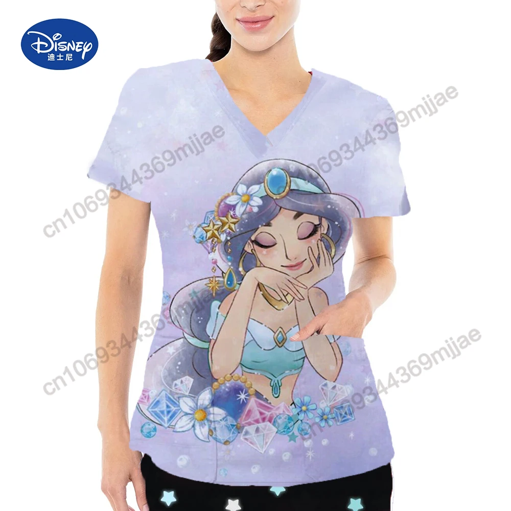 

Disney Pocket V-Neck Women Clothes Japanese Y2k T Shirt Woman T-shirts Graphic Tee Summer Tops for Women 2023 Yk2 One Pieces