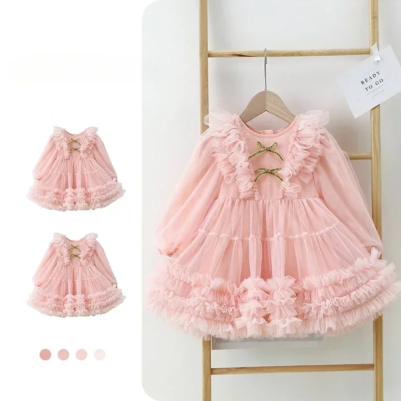 

Toddler Girls' Clothes Lolita Autumn Dress New Princess Skirt Fluffy Skirt Christmas Party Baby Children's Skirt
