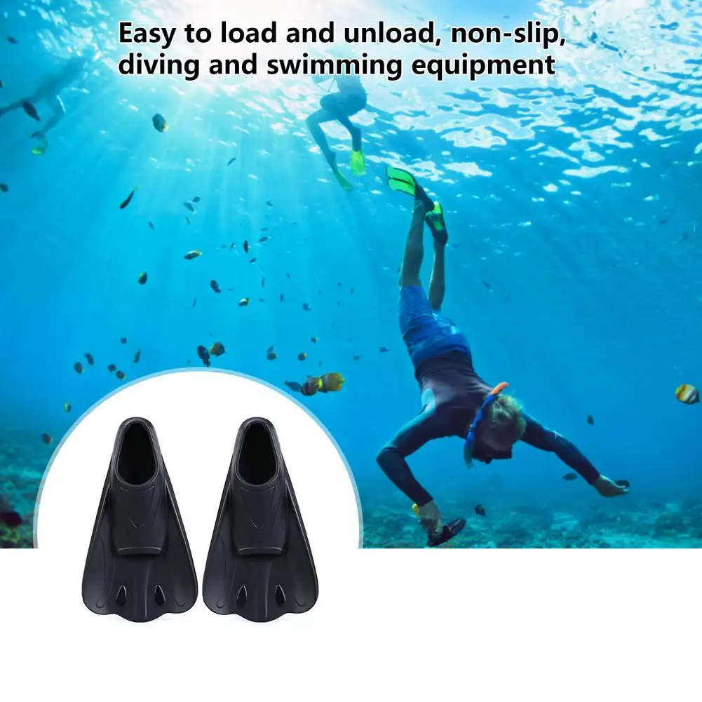 1 Pair Swim Fins Comfortable Non-slip Professional Auxiliary Training Silicone Short Swimming Training Flippers Water Sports 3