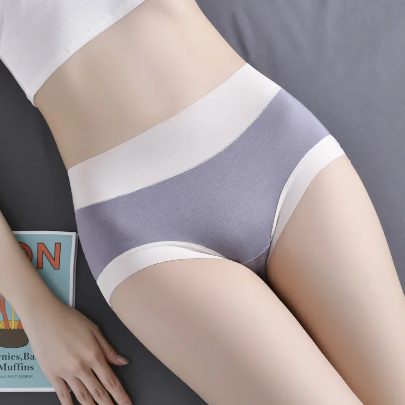 

10PCs Modal Seamless Underwear Graphene Antibacterial Women's Underwear High Elastic Mid Waist Women's Triangle Underwear