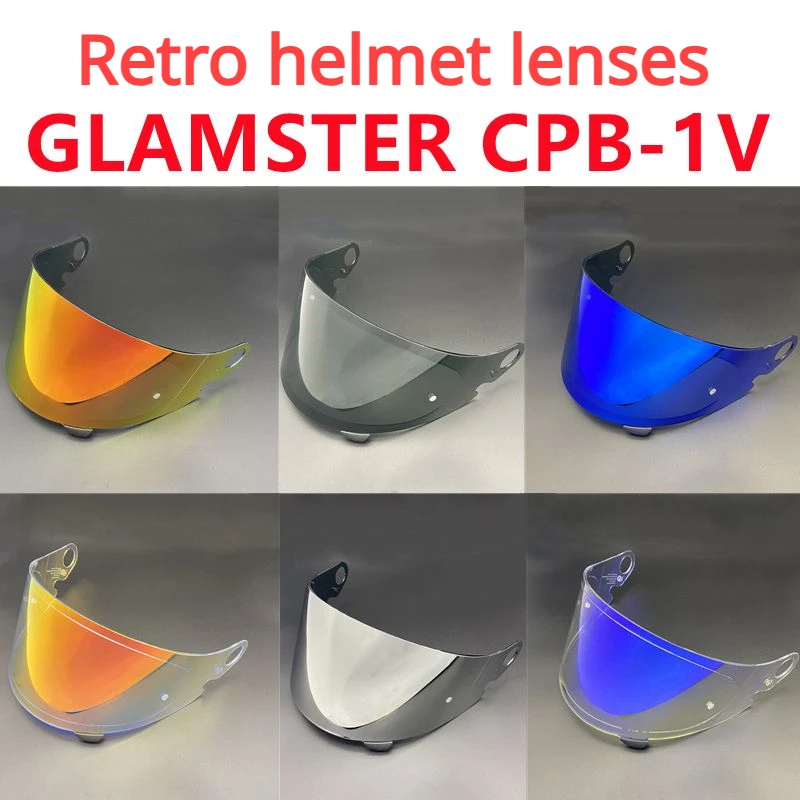 Shoei Glamster Lens Cpb-1V Day And Night Universal Wind And Sun Protection Hd Specchio Per Casco Vintage Elettrolitico