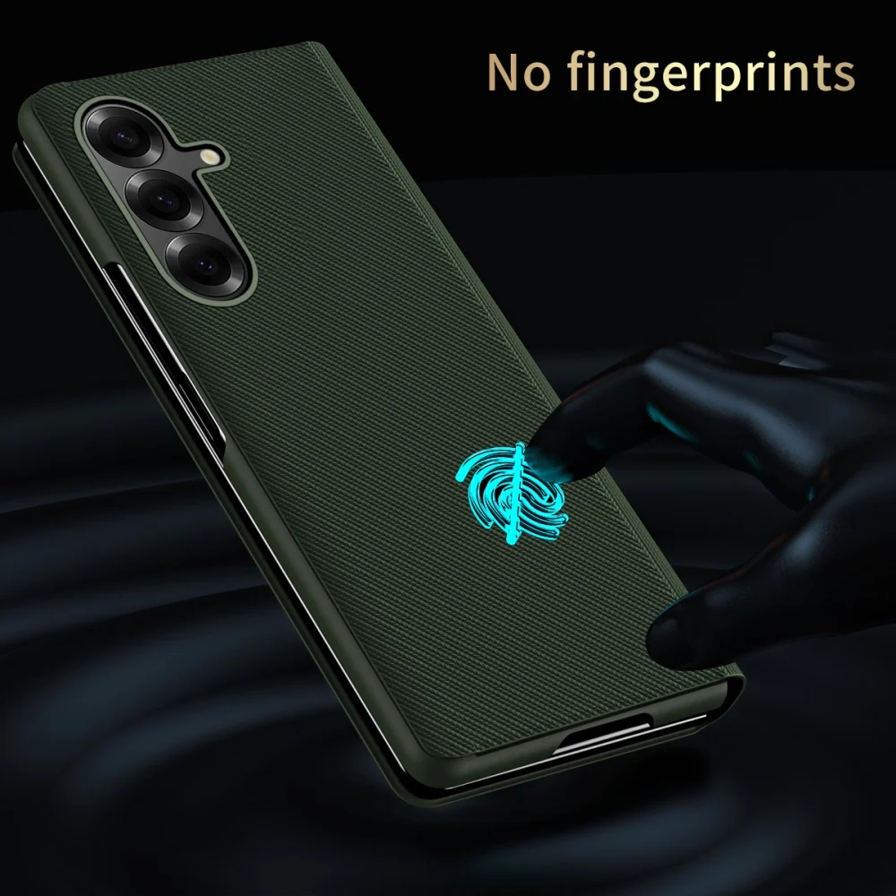 Kevlar Matte Leather Pattern Anti-Fingerprint Folding Business Case