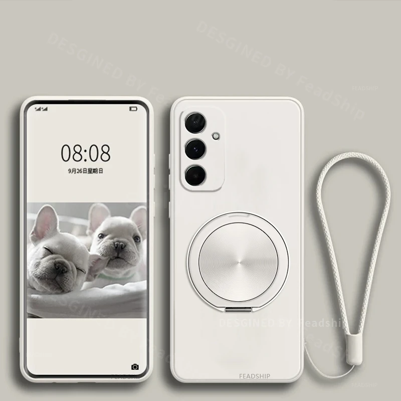 Premium Silicone Phone Case with Holder and Screen Protector - Soft, Durable Cover in Sleek Design