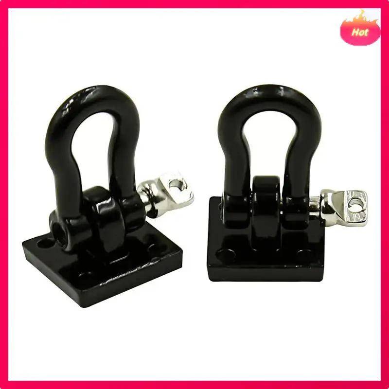 AYHF 8Pcs Trailer Towing Buckle Tow Hooks Metal Climbing Trailer Shackles For 1/10 RC Car Truck Climbing Car (Black)