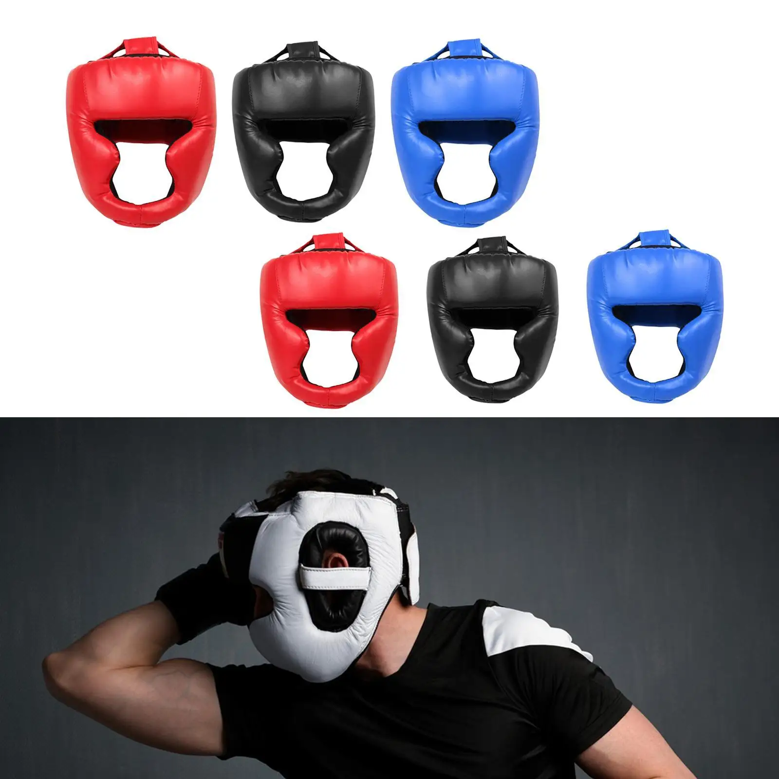 Boxing Headgear Protective Gear Head Guard for Karate Wrestling Kickboxing