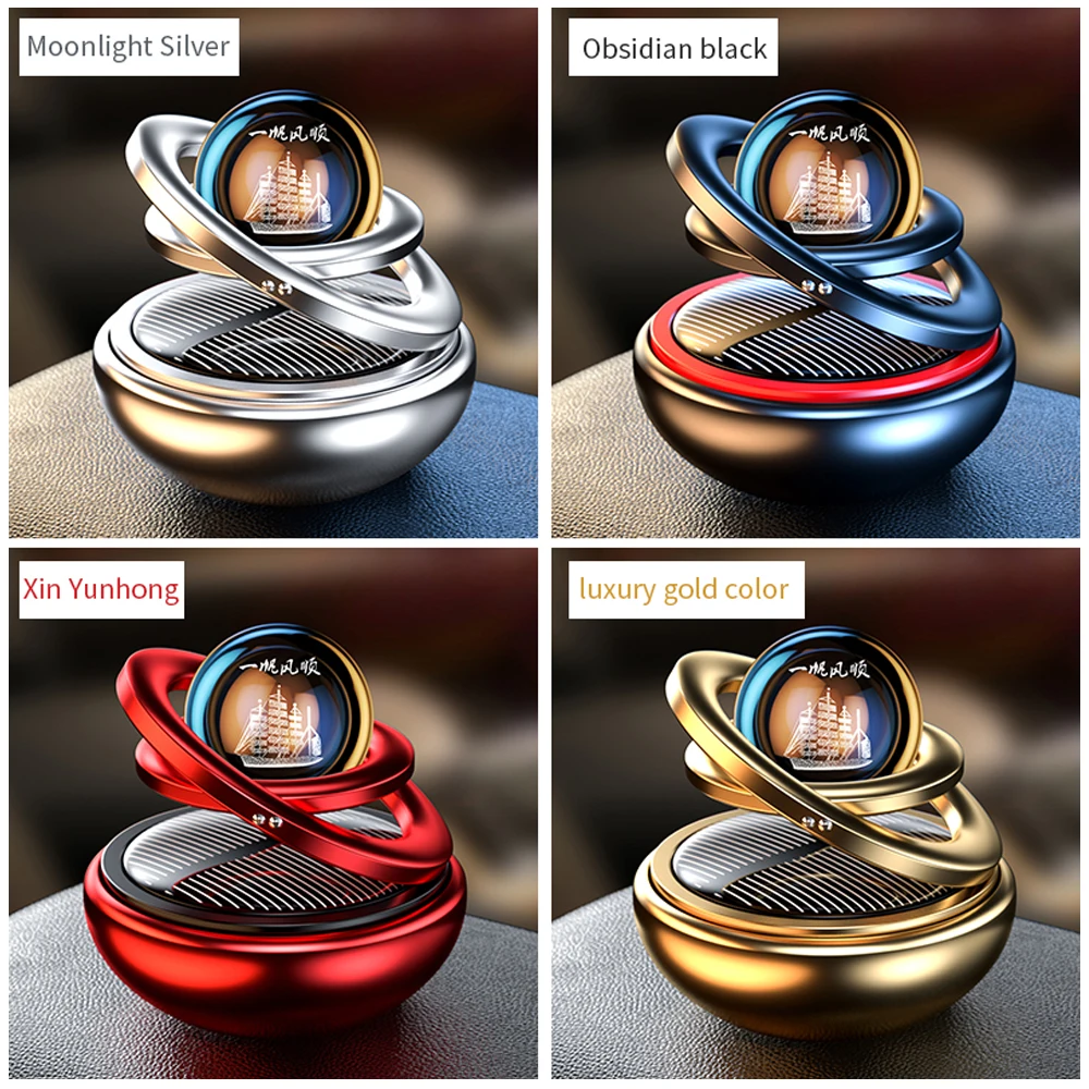 Rotating Vehicle Aromatherapy Solar Energy Car Air Freshener Car Accessories