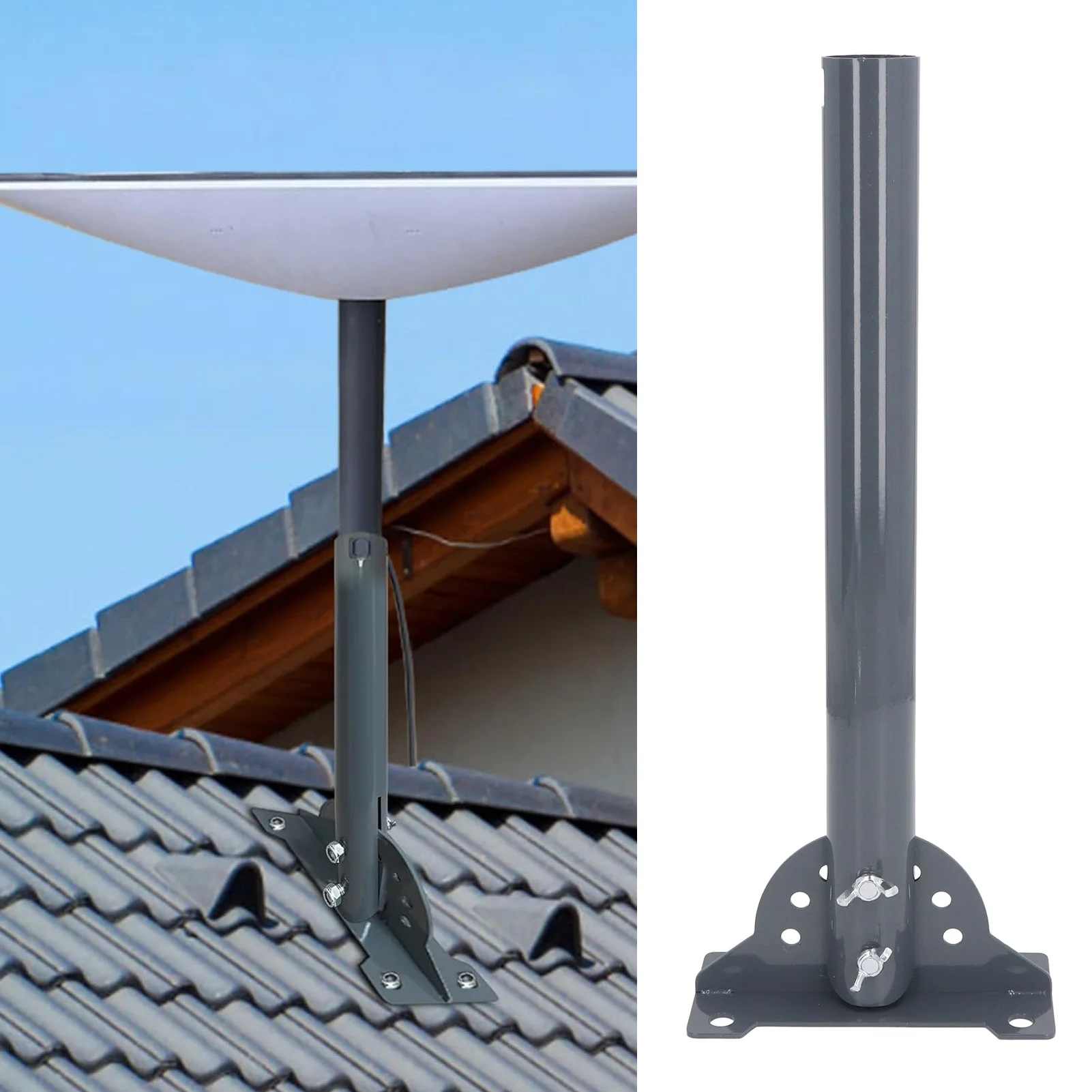 for Starlink Mounting Bracket Kit Stainless Steel 40cm Angle Adjustable Vertical Type Roof Mount for Balcony Outdoor