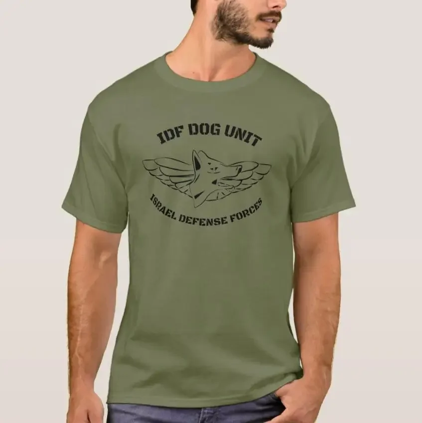 

Israel Defense Forces Dog Unit Okez Army Men T-Shirt Short Sleeve Casual Cotton O-Neck Summer Shirt