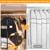 49 Inch Garment Bag for Travel Heavy Duty Hanging Suit Bags with 4 Clear Pockets Foldable Suit Cover Bag Coat Protector for 4