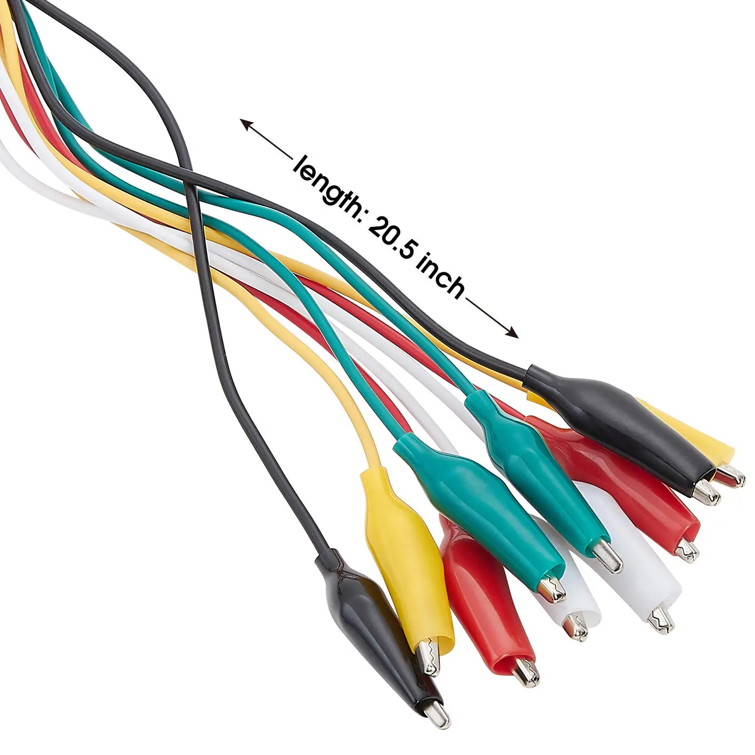 Alligator Clips 10pcs 50cm 35mm Double-ended Crocodile Cable Jumper Wire Test Leads