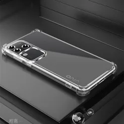 Shockproof Gradient Airbag TPU Protective Phone Case for VIVO  V29 Lite 5G (Clear)