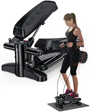 

Health & Fitness Mini Steppers for Exercise,Vertical Climber Stair Stepper Exercise Home Workout Equipment with Resistance B