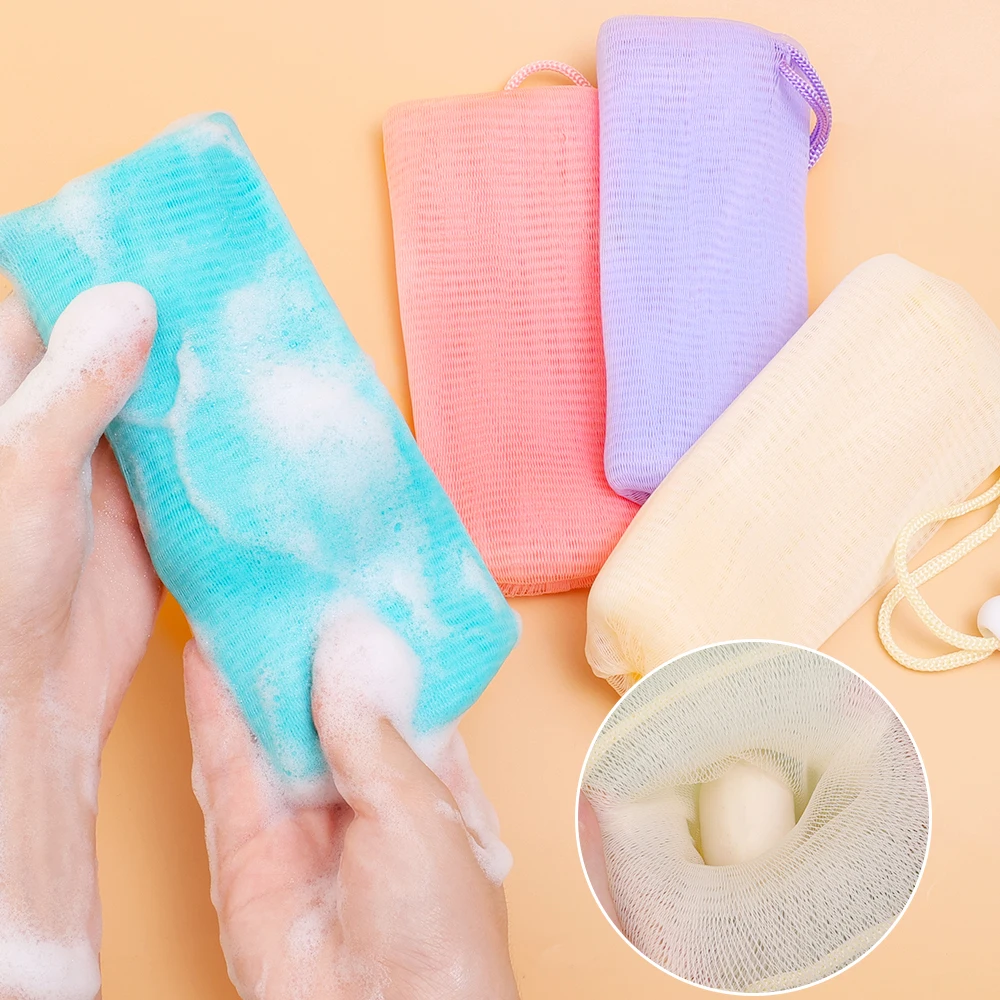 6 Layer Thickened Foaming Soap Bags Facial Cleanser Mesh Bag Body Washing Bubble Foam Net Household Shower Cleaning Accessories 2