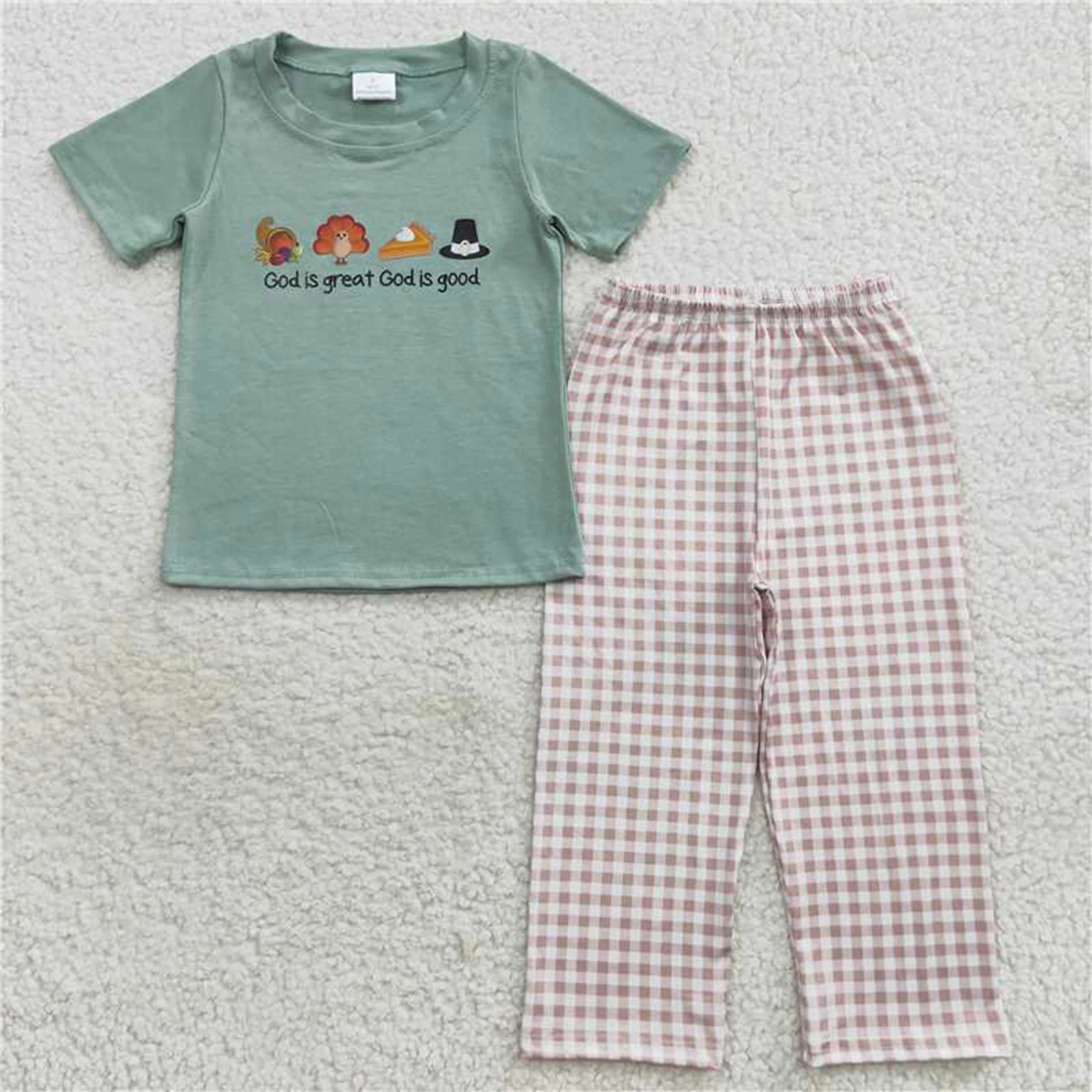 Thanksgiving Turkey Pie Sibling Clothing for Children Baby Boy Girl
