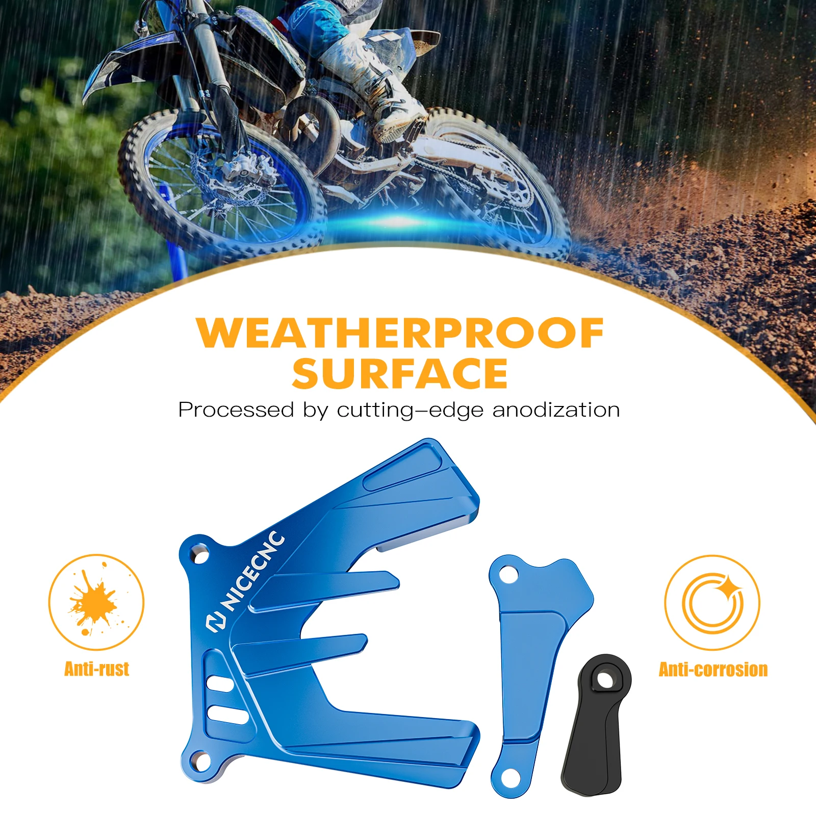 NICECNC Für Yamaha YZ250 2000-2024 YZ250X 2016-2023 YZ250 250X Kettenrad Kettenführung Abdeckung Schutzfolie Aluminium 2022 2021 – Detail 6