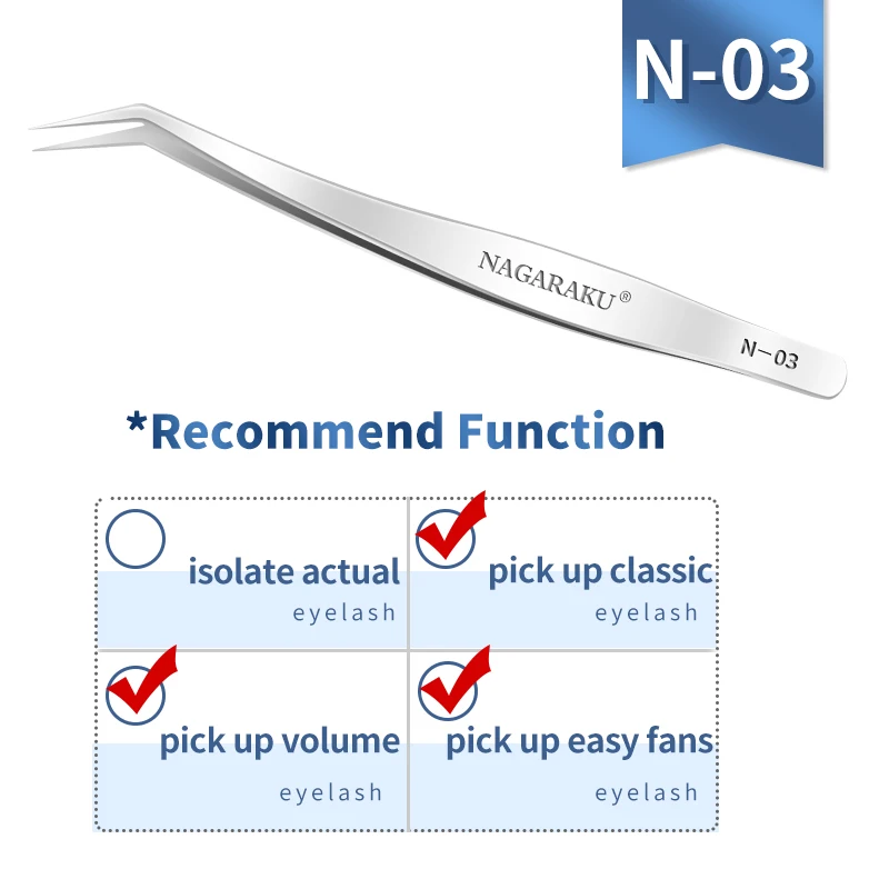 Precision Stainless Steel Eyelash Extension Tweezers