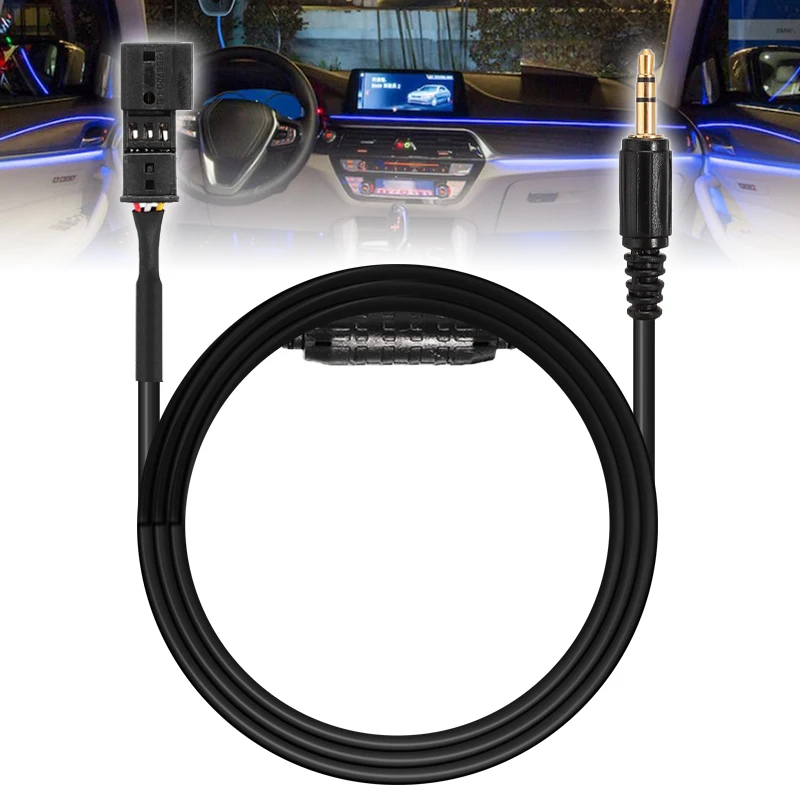3 Pin 3.5mm Jack AUX Adapter Radio Interface Cable Car Music Adapter